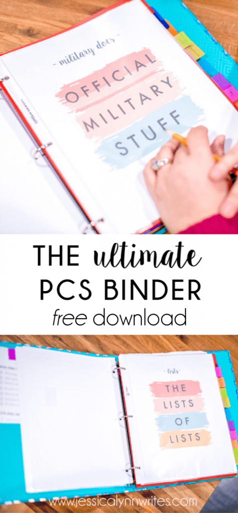 If you have an upcoming military move, or a PCS, get these military PCS binder printables (free!) to help organize your move and keep you sane in the process.