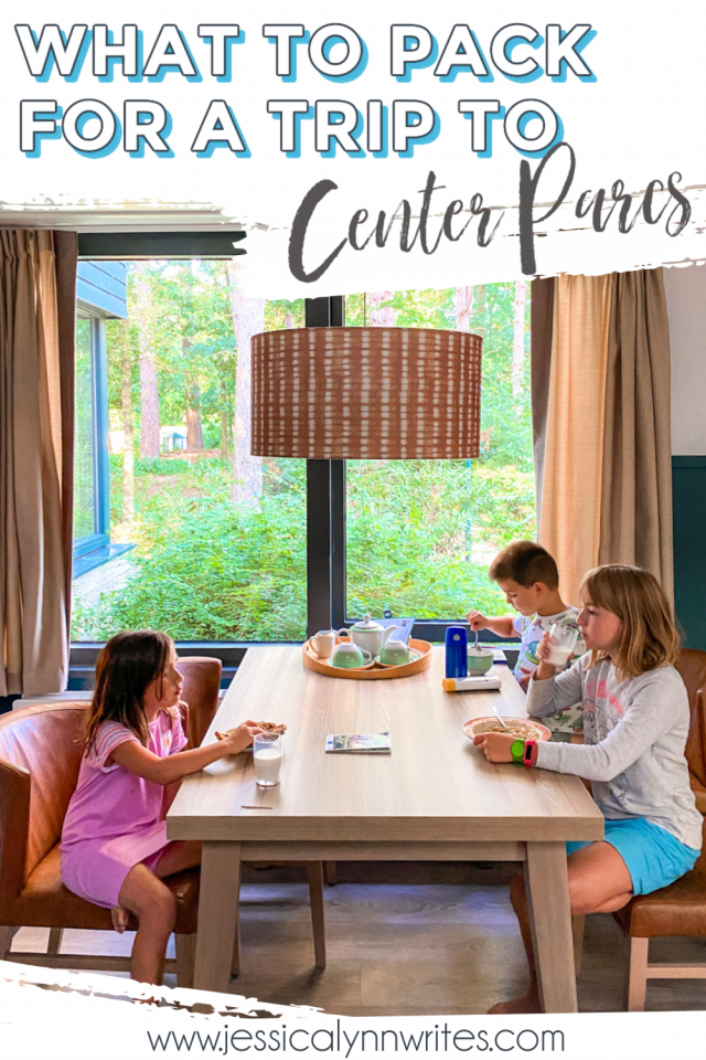 what to pack for a trip to Center Parcs -- created by a mom of three. 
