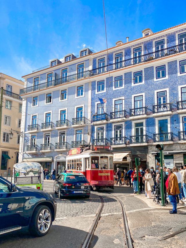 blue tiles in lisbon